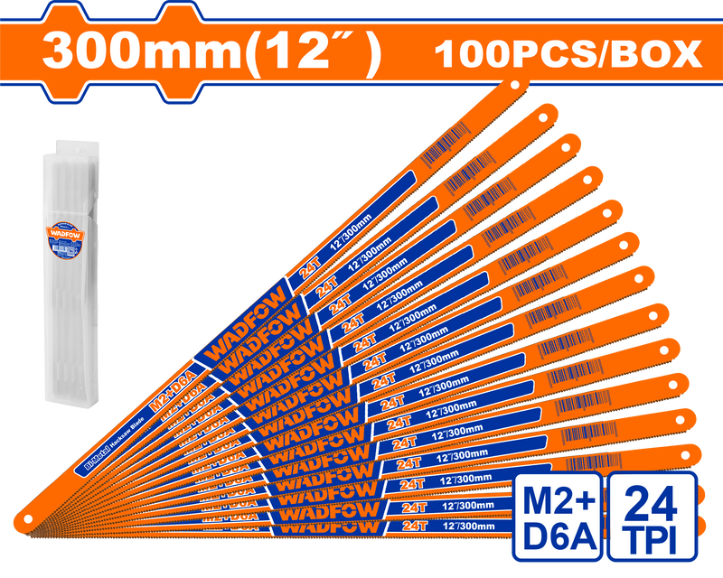 Wadfow- Hacksaw blade 24T - 300mm 12"  1 PSC- WHB2H24