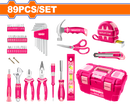 WADFOW 89 Pcs Pink Hand Tools Set - WHS3B89
