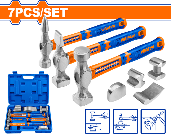 Wadfow-7 Pcs Body And Fender Hammer Set - WHZ1D07