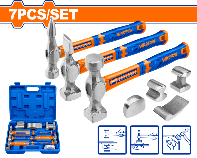 Wadfow-7 Pcs Body And Fender Hammer Set - WHZ1D07