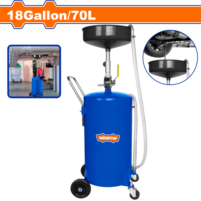 وادفو ماكينه تصفية زيت بقمع 70 لتر - WKD1A07 