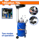 وادفو ماكينه شفط و  تصفية زيت بالهواء  70 لتر بقمع - WKD2A07 