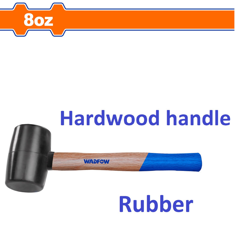 WADFOW Rubber hammer 8 oz/220g Hardwood handle - WMB7301