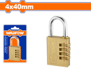 Wadfo 4-Digit Brass Combination Padlock 40 mm –  WPD3444