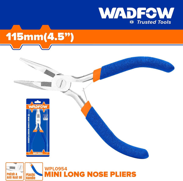 WadfowMini long nose pliers, 4.5 inches, 115 mm-WPL0954