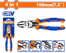 WADFOW Multi-function diagonal cutting pliers( 7.5") inch (4X1 )- WPL3778