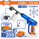 وادفو ماكينة غسيل بطارية برشليس 20 فولت 2.0 أمبير 24.8 بار + 2 بطاريه  و شاحن -WQX11203 