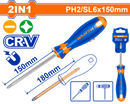 WADFOW 2 In 1 screwdriver set 150 mm, SL6 * PH2 - WSS45M5