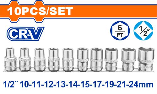 WADFOW
 10 Pcs 1/2" socket set
 - WST2410