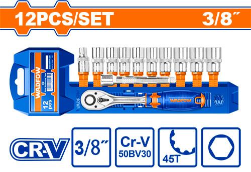 WADFOW 12 Pcs 3/8" socket set - WST3212