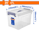Wadfow Plastic storage box 20" 47L -WTB2350