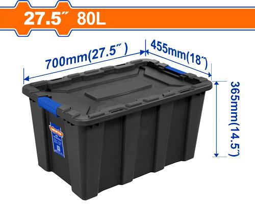 WADFOW Plastic tool box"27"inch/80 L - WTB3380