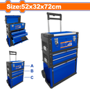 WADFOW Trolley style tool box(Plastic + Metal),3Piece - WTB6A72