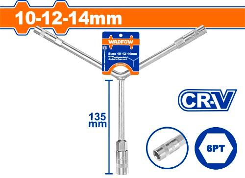 WADFOW Y-Type socket wrench10-12-14 mm - WTH2102