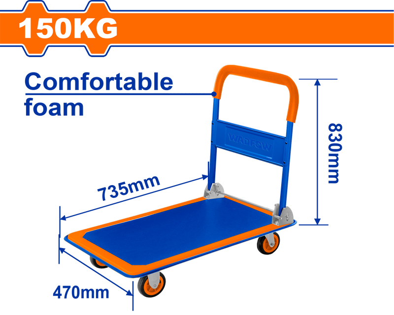 Wadfo Folding  platform hand truck with 150 kg Load Capacity –  WWB1315
