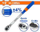 WADFOW Preset torque wrench1/2 inch. 60-330 N.m - WWQ7D22