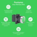 مفتاح سيليكتور عاده شنايدر - بقطر 22 مم  مقبض قياسي وضعان - نقطة تلامسXA2ED21 /NO 
 