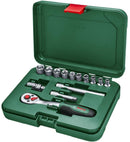 طقم لقم 1/4 " مكون من 14 قطعه باللقم و اليد و الوصلات من بوش 1600A02BY0