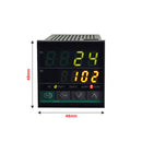 4-Digit Dual Display PID Temperature Controller 48mm x 48mm - HEAT-GAUGE-FK06