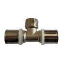 Press-Fit Male Threaded Tee (Pipe × Male Thread × Pipe) - Model : FT-T