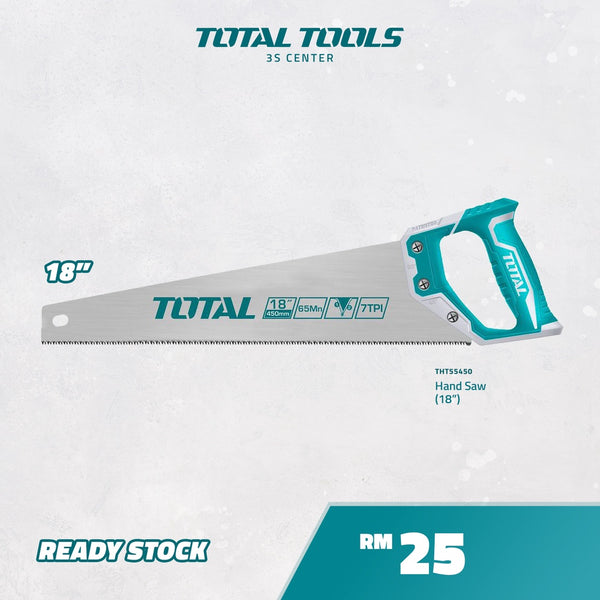 TOTAL TOOLS Hand saw 450mm(18")inch-THT55450