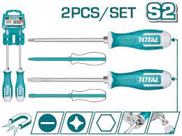 TOTAL TOOLS 2Pcs go-through screwdriver set-THGSS2206