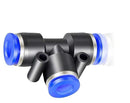 Pneumatic Union Tee Connector for 4mm–6mm–4mm Air Tubes – Model TPEW4-6