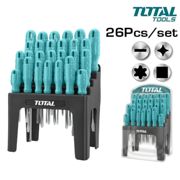 TOTAL TOOLS 26 Pcs screwdriver set-THTDC252601