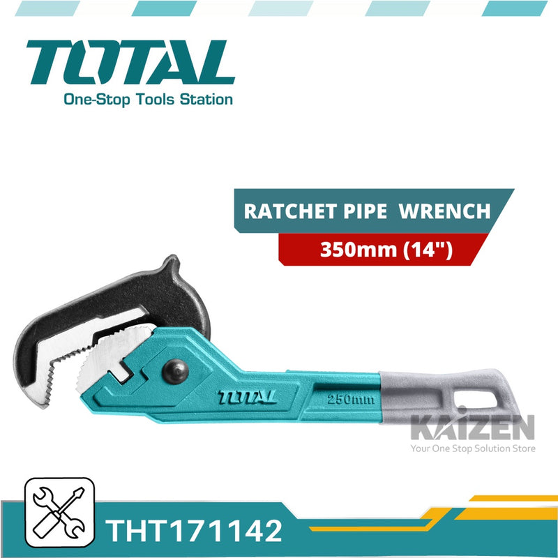 TOTAL TOOLS Ratcheting pipe wrench 350mm(14")inch - THT171142