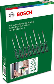 Bosch philips , slotted  and torx screwdriver set 8 pcs    -  1600A02BX8