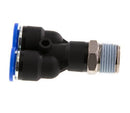 Pneumatic Male Y Connector for 2 Tubes x Male Thread – Model TPX