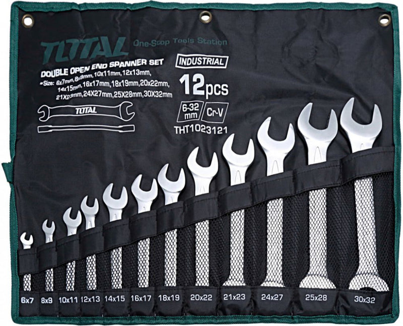 TOTAL TOOLS  12Pcs double open end spanner set- THT1023121