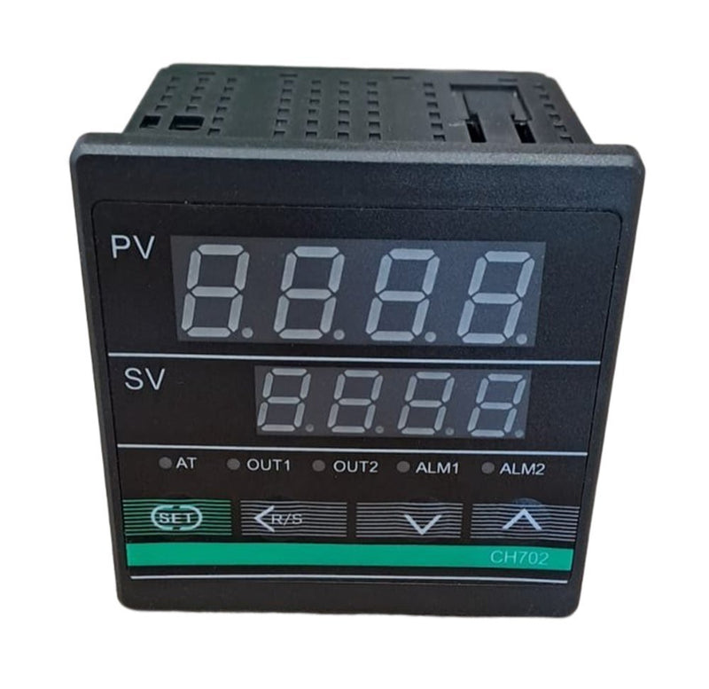 وحدة تحكم في درجة الحرارة PID بشاشة عرض مزدوجة مكونة من 4 أرقام 72 مم × 72 مم  - CH702FK06