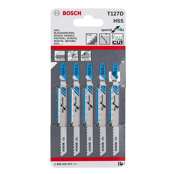 Bosch T 127 D SPECIAL FOR ALU JIGSAW BLADE FOR JIGSAWS 5 PICES - 2608631017