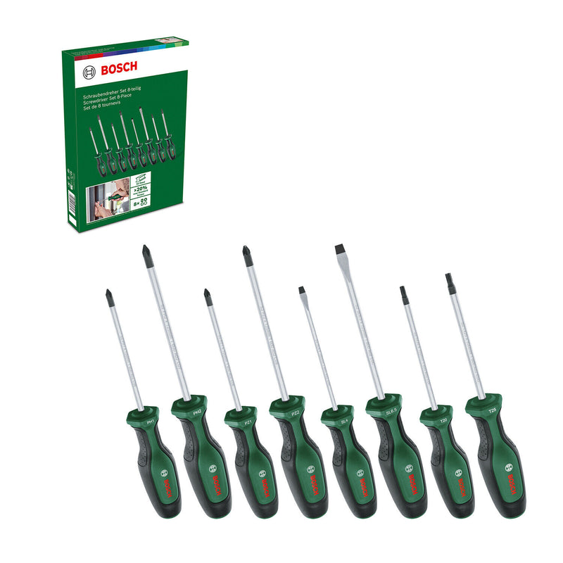 Bosch philips , slotted  and torx screwdriver set 8 pcs    -  1600A02BX8