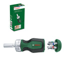 مفك سيستيم عجوز + 6 لقم عادة و صليبة و نجمة و مسدسة من بوش 1600A027PK