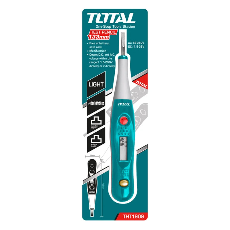 TOTAL TOOLS Digital Test pencil 4 x 133mm / AC 12 - 250V - THT1909