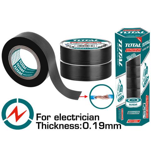 TOTAL TOOLS PVC Insulating tape Thickness 19 mm - THPET1102