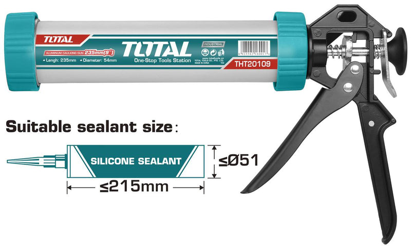 Total tools Aluminum caulking gun 9" - THT20109