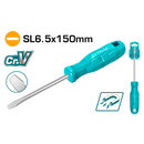 TOTAL TOOLS Slotted Screwdriver 6mm X 150mm with plastic handle - THTDC2166