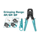 TOTAL TOOLS Modular plug crimper 8inch - TMPC4468P