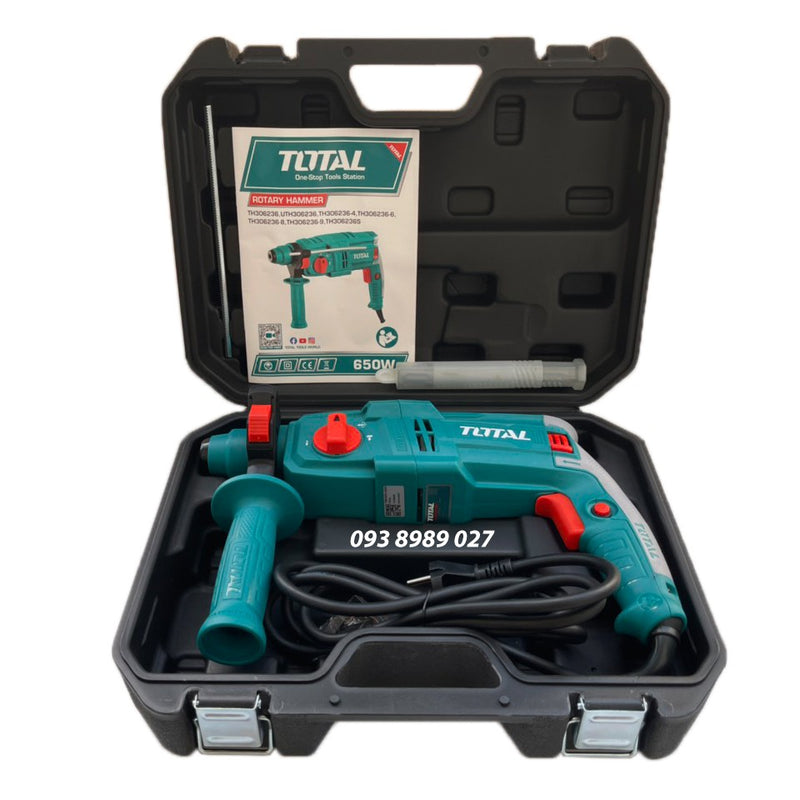TOTAL TOOLS Rotary hammer 650W /  Impact Energy 1.7J (SDS Plus) - TH306236