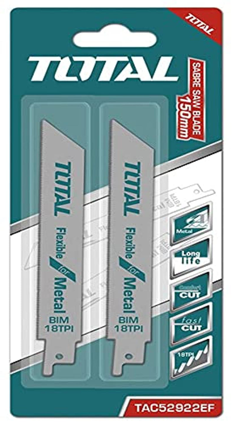 TOTAL TOOLS 2pcs Reciprocating saw blade for metal  - TAC52922EF