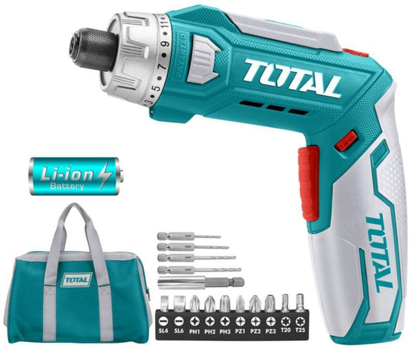 TOTAL TOOLS Lithium-Ion cordless screwdriver /8V / Max.torque:5.5NM - TSDLI0801