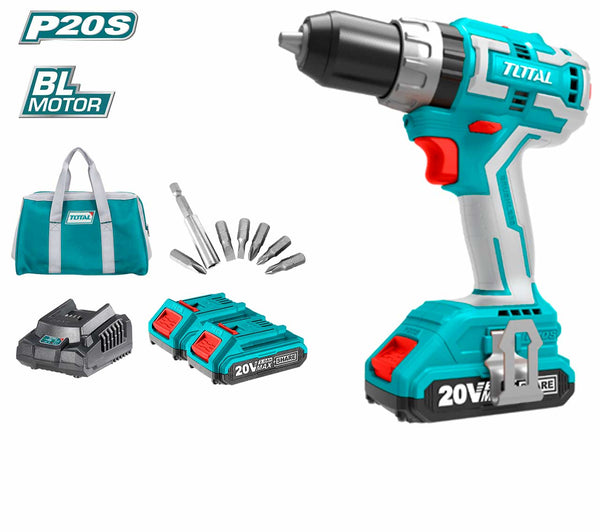 TOTAL TOOLS Lithium-Ion Brushless impact drill /20V / Max.torque:60NM - TIDLI20608